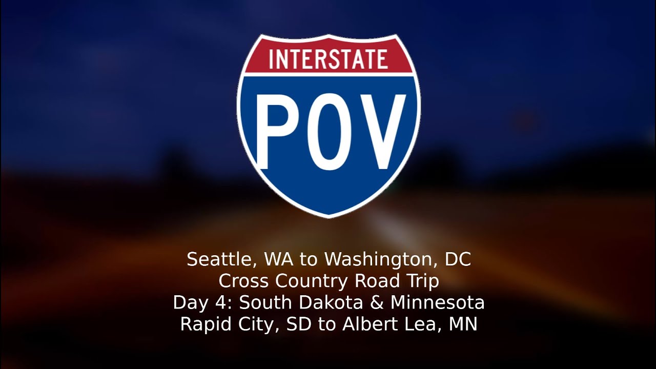 Day 4: Seattle to D.C. Cross Country Road Trip - South Dakota & Minnesota | 4K | Time Lapse