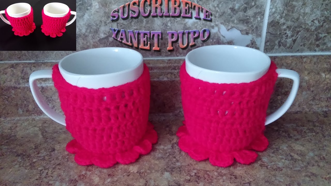 COMO TEJER FUNDA PARA TAZAS 🧶☕️
