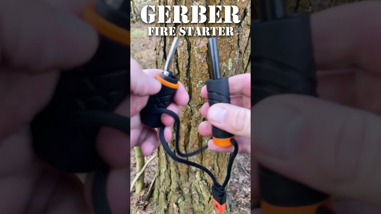 BEST FERRO ROD EVER? 🔥GERBER FIRE STARTER🔥 #shorts  #bushcrafttools #campinggear