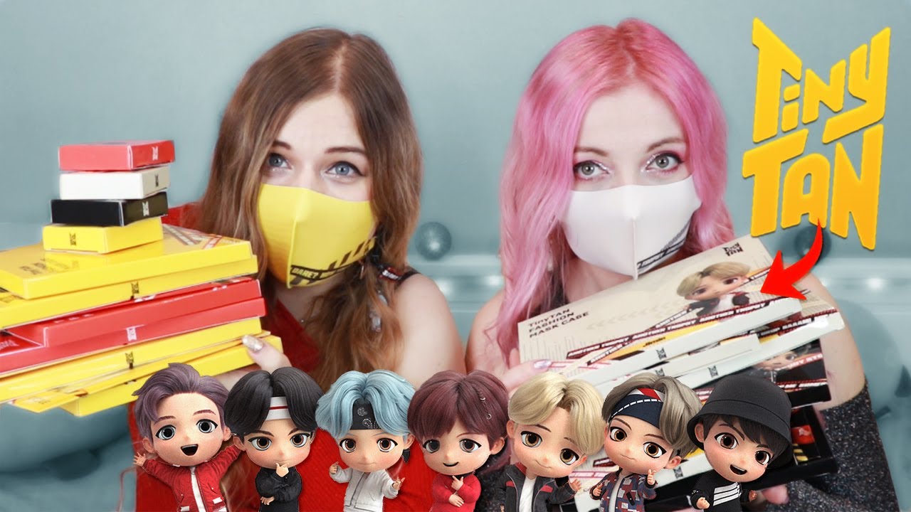 МАСКИ ДЛЯ ЛИЦА С Крошечными BTS? 💣 МОДНЫЕ МАСКИ BTS TINYTAN