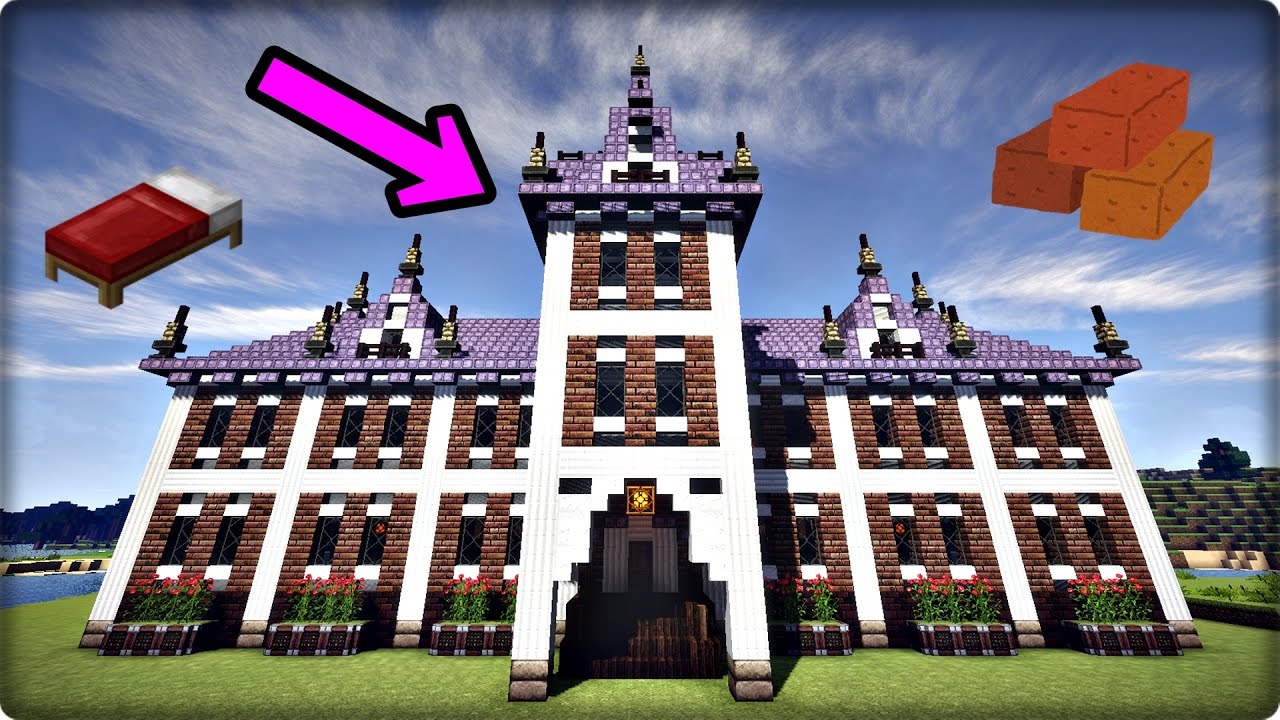 【マインクラフト】宿舎を建築してみる【洋風レンガな家の作り方】