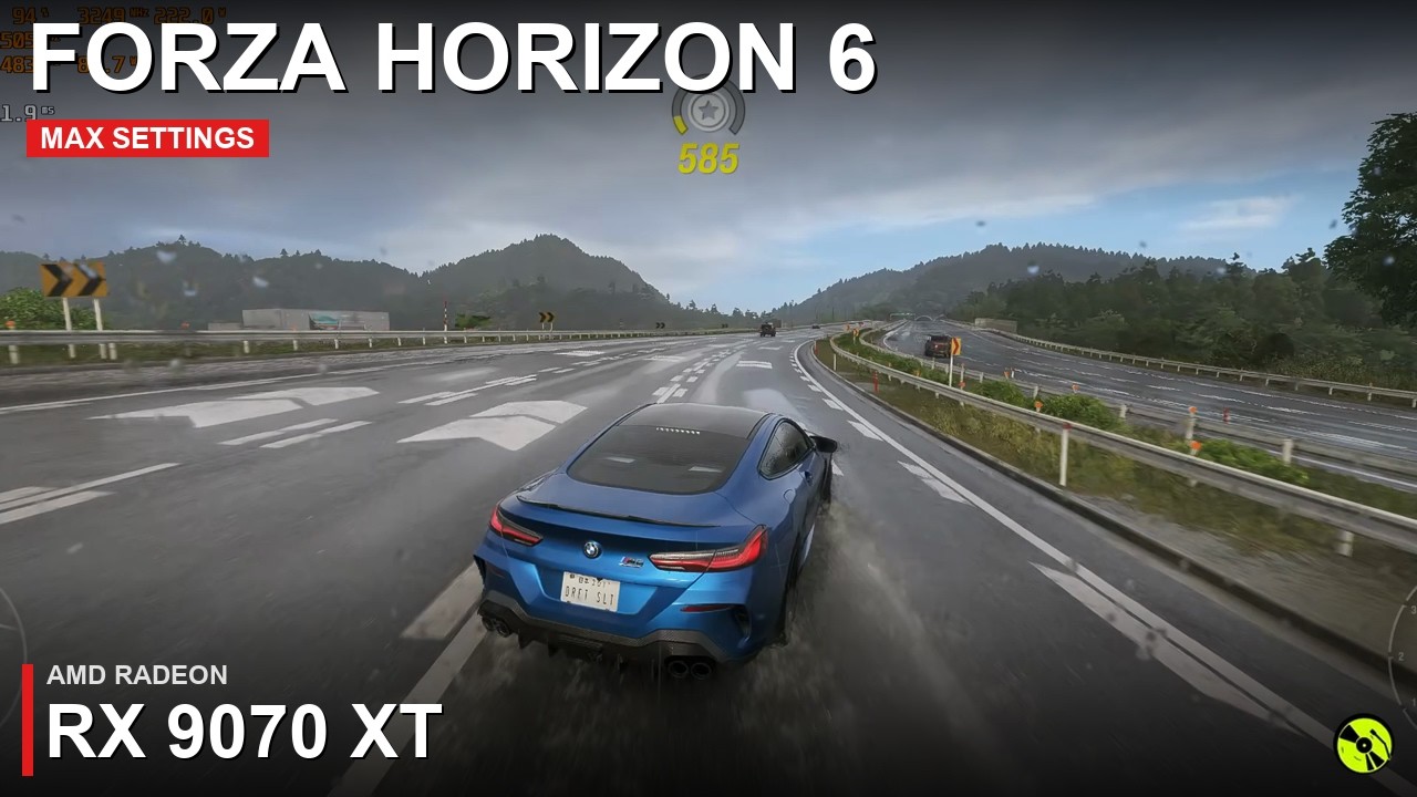 RX 9070 XT - Forza Horizon 6 BMW M8 Highway & Rain Run | Extreme 1080p Ultrawide 60FPS