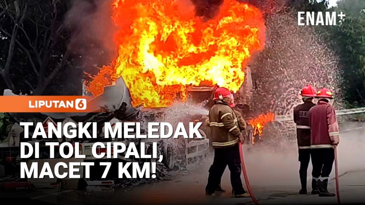 Truk Tangki Tiner Meledak Dan Terbakar Di Tol Cipali, Macet 7 Km | Liputan6