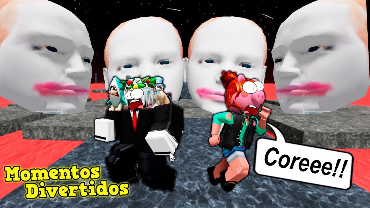 😑 ESCAPAMOS de la CABEZA GIGANTE en ROBLOX Momentos Divertidos | Running Head ROBLOX