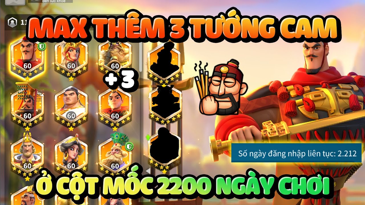 Rok F2P Th&ecirc;m V&agrave;o Bộ Sưu Tập 3 Tướng Cam - Vừa Max L&agrave; Cho V&agrave;o Việc Lu&ocirc;n Rise of Kingdoms