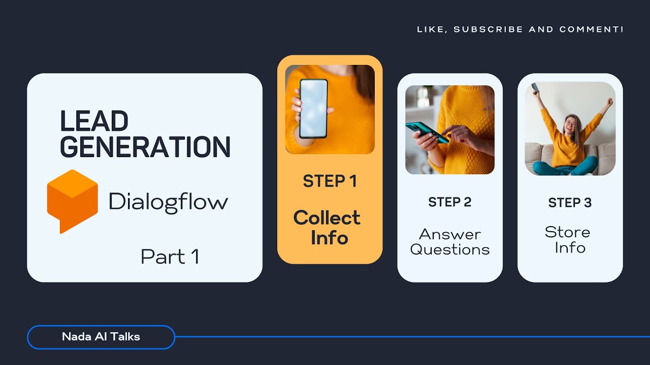 How To Build An AI Chatbot To Collect Data For Lead Generation | Creating Intents | Dialogflow | P1