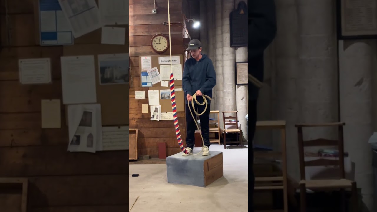 Ringing down the 35cwt tenor at Winchester Cathedral #bells #churchbells #bellringing