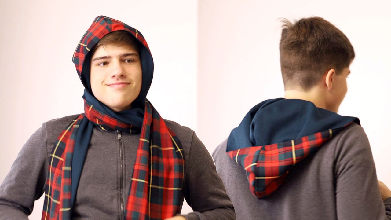 DIY Hooded scarf / How to make a scoodie