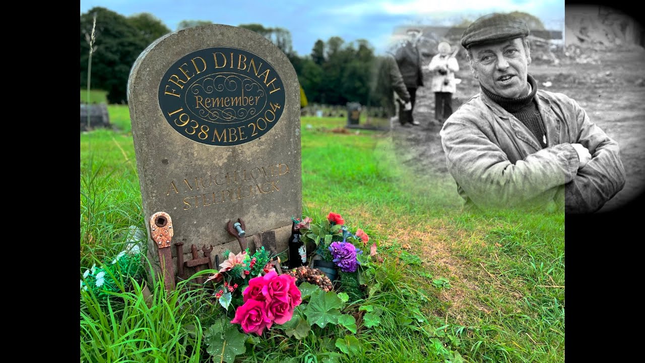 Fred Dibnah’s grave and workshop in Bolton
