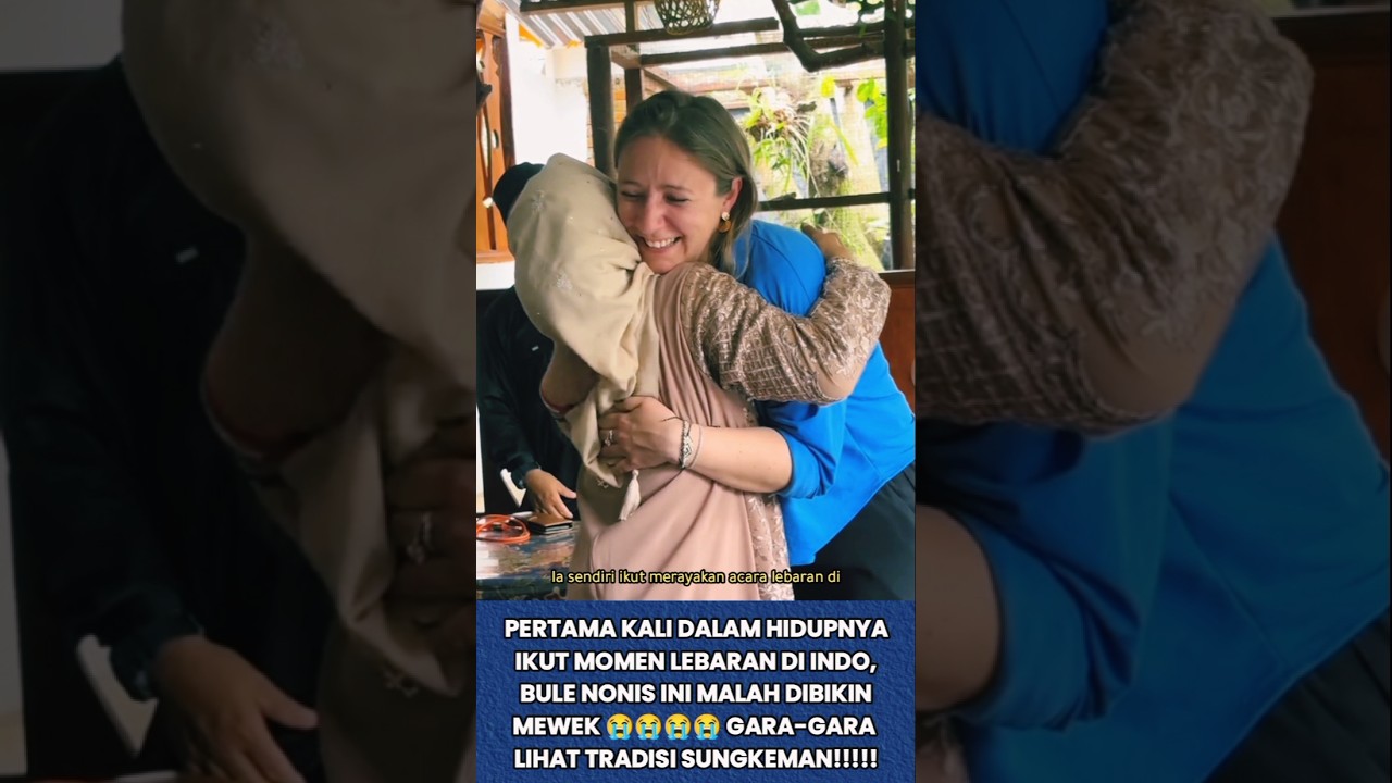 PERTAMA KALI IKUT LEBARAN DI INDO,BULE NONIS INI MALAH DIBUAT MEWEK KEJER! #kisah #shorts #bule