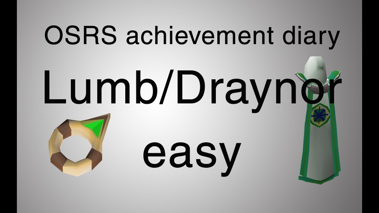 [OSRS] Lumbridge and Draynor easy diary guide