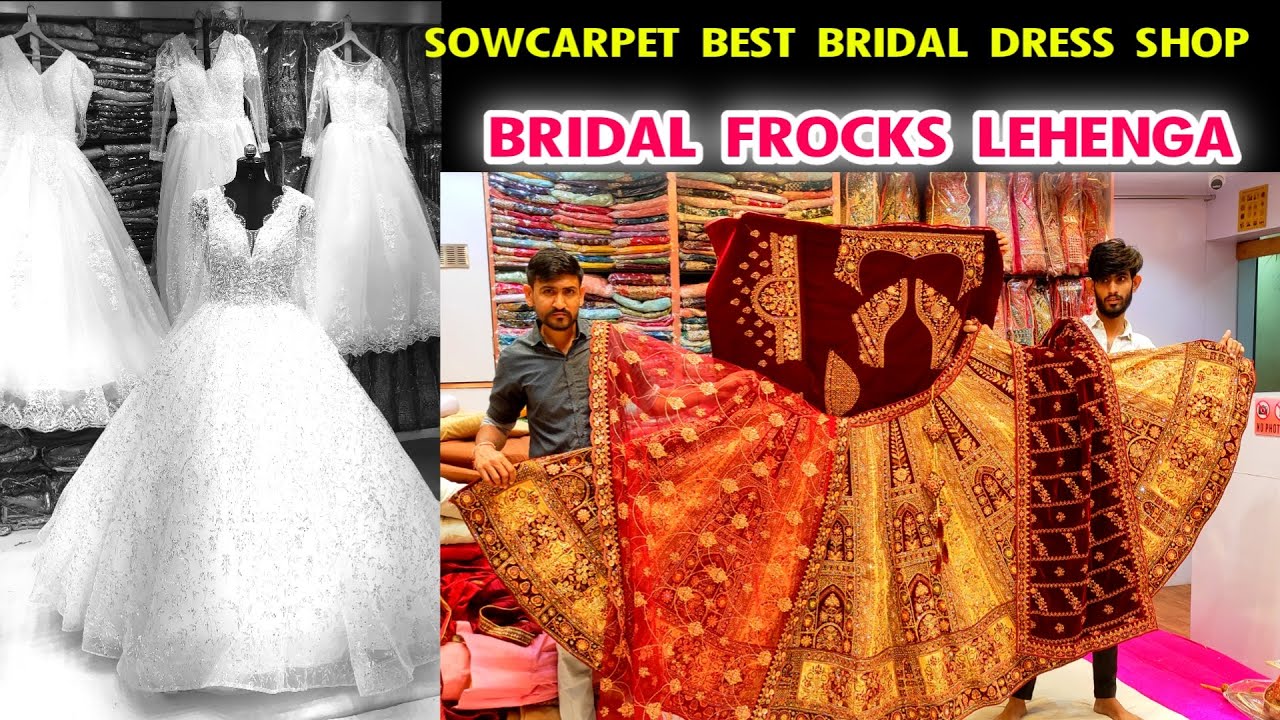 Sowcarpet Wedding White Frocks, Gowns, Best Wedding Bridal Lehenga Shop, 1pcs Courier Live Call