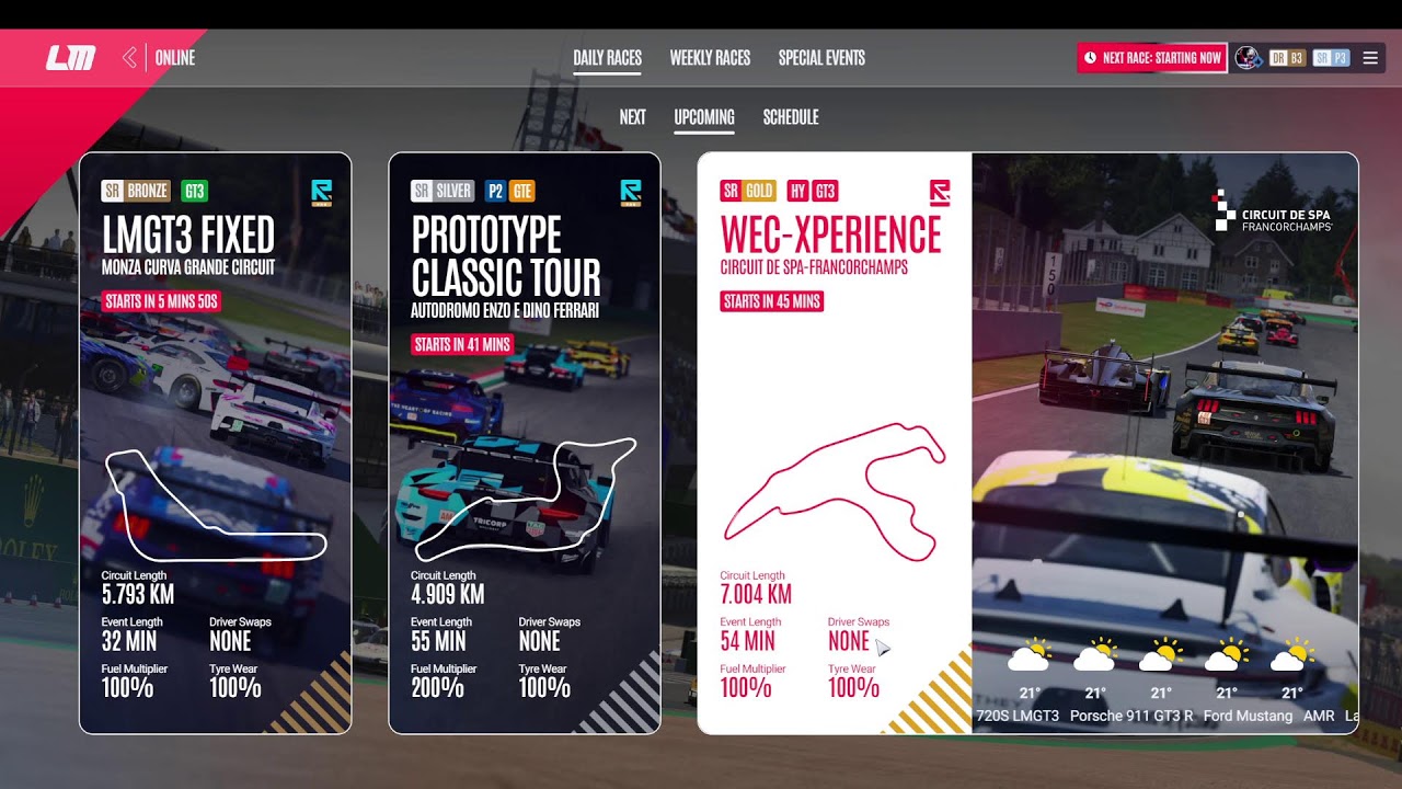Lemans Ultimate lmp2 imola