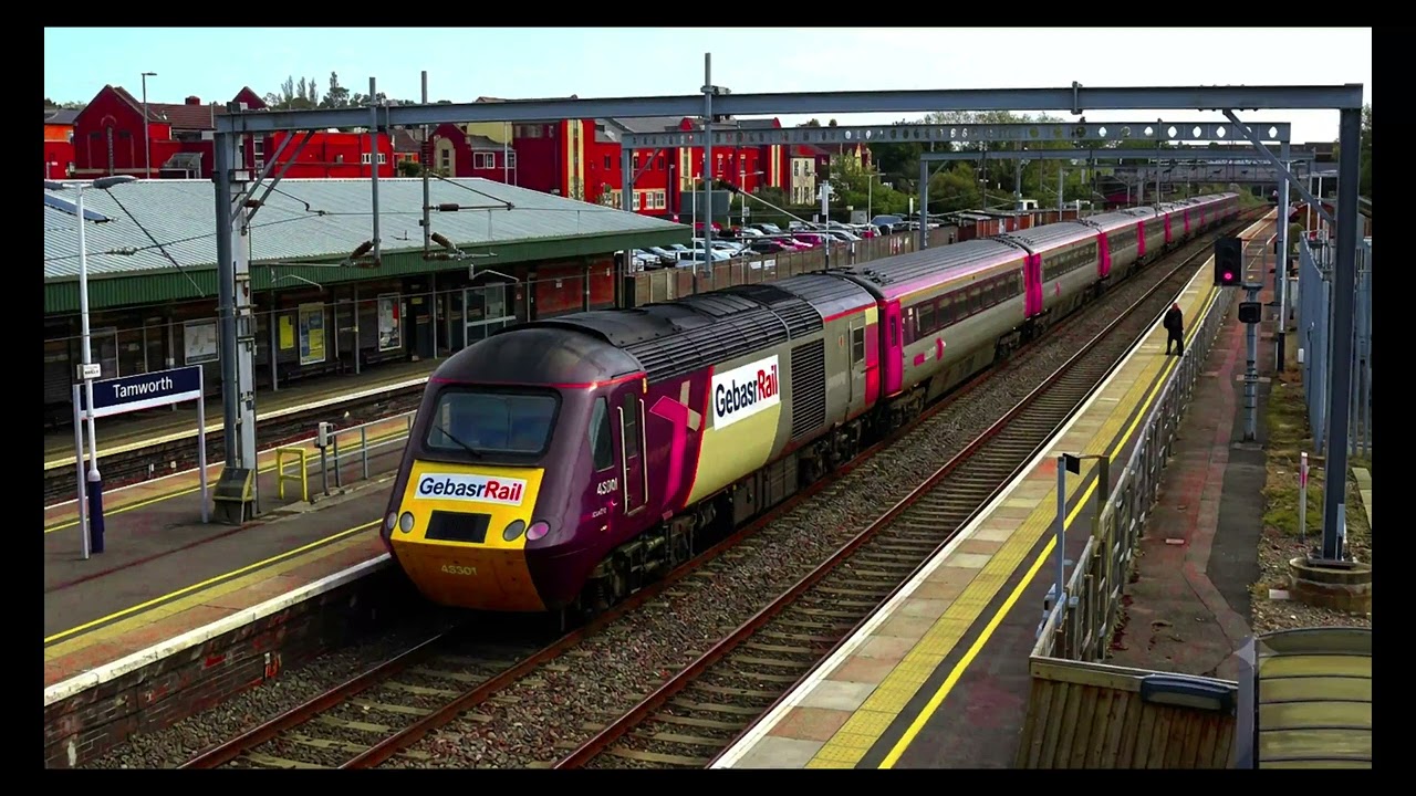 Ex CrossCountry 43301 & 43321 passes Tamworth