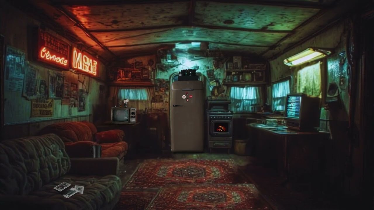 Apocalyptic Serenity: Chill in a Trailer with Jazz, Thunder & Coffee ☕
