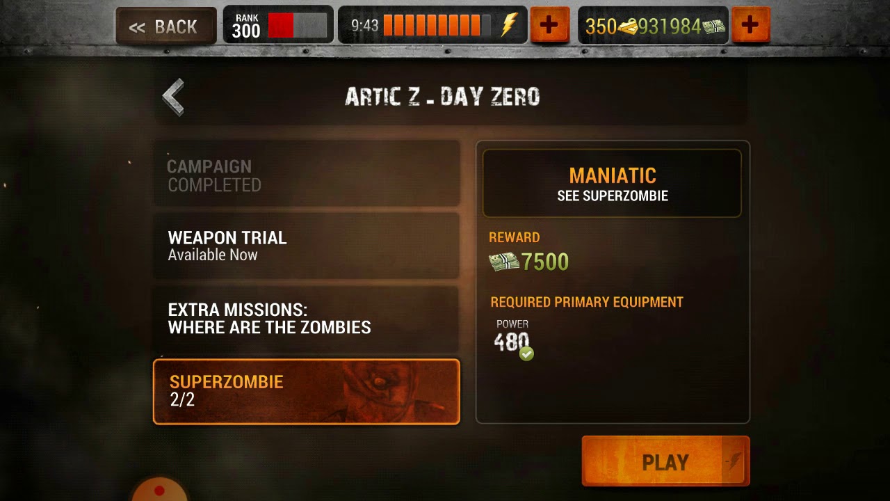 Zombie Hunter Apocalypse [SUPERZOMBIE] Maniatic-Artic Z