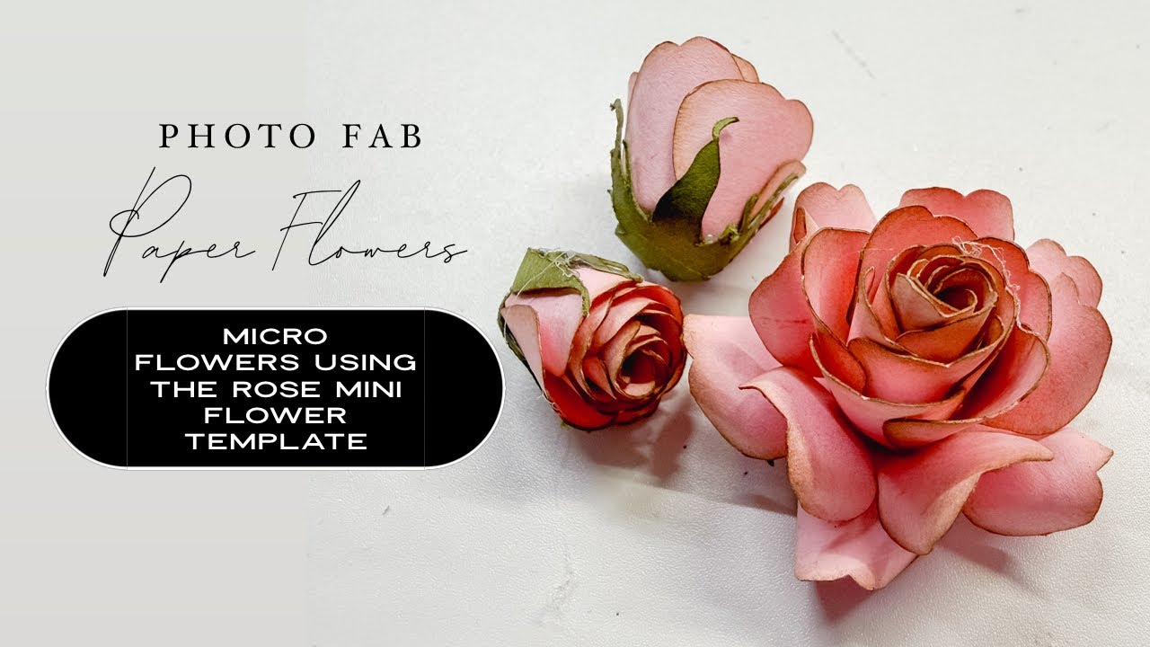3 Micro Flowers using the Rose Mini Flower template