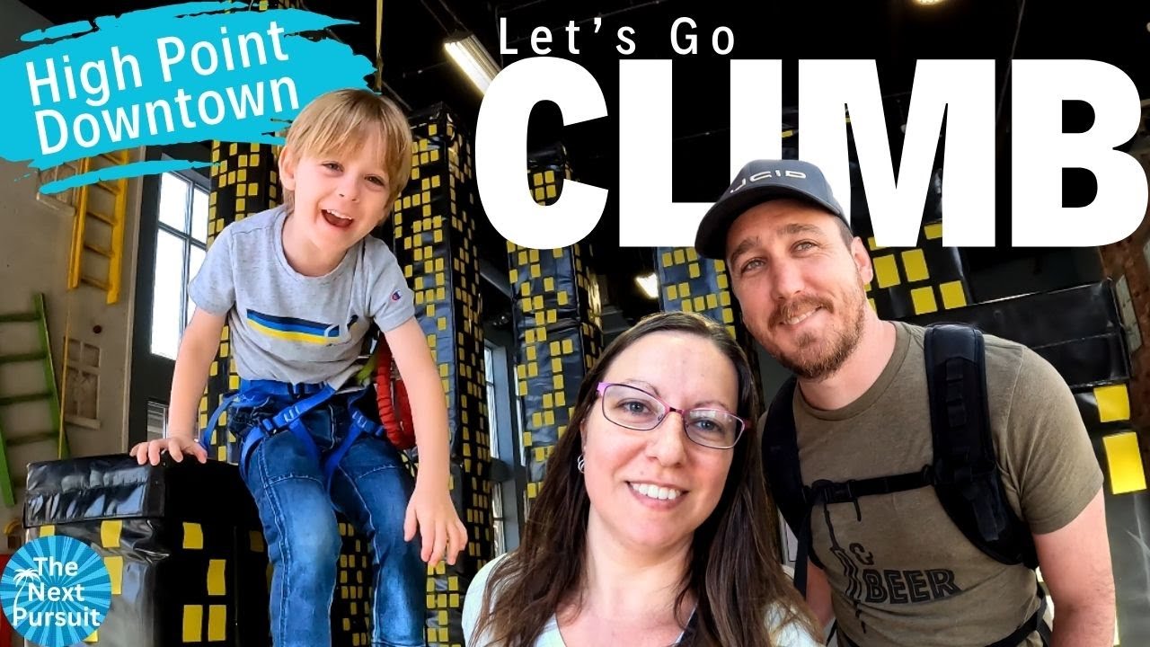 Indoor rock climbing gym in downtown Chattanooga! High Point - Let's go climb some rock walls!