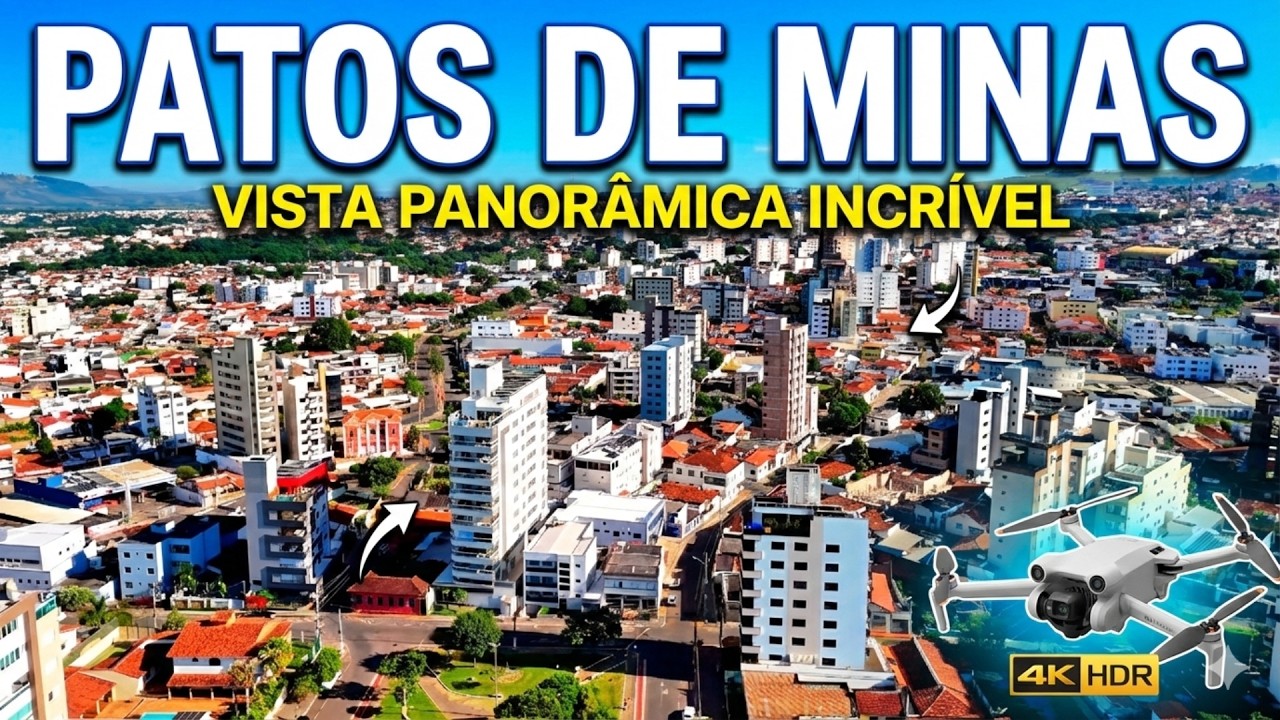 Sobrevoando a Av. Getúlio Vargas: Manhã de Sol em Patos de Minas