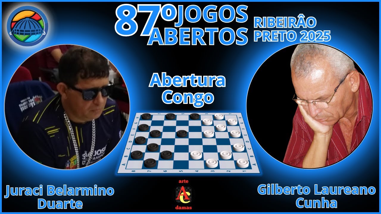 Juraci Belarmino Duarte x Gilberto Laureano Cunha. bônus remate de damas.