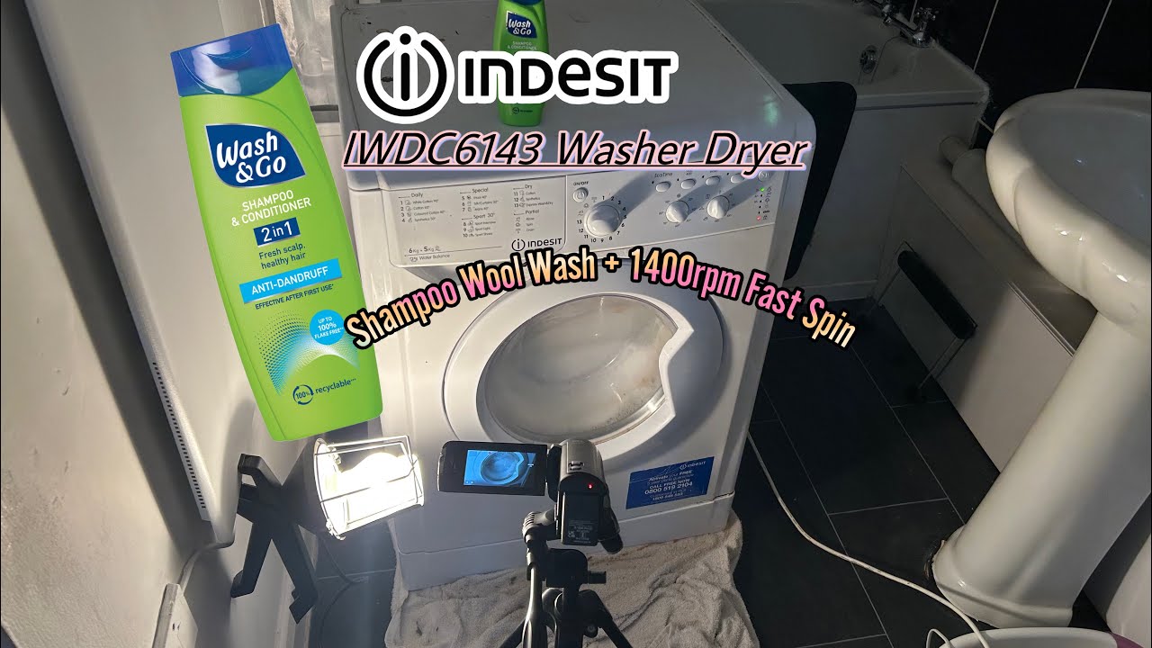 Indesit IWDC6143 Washer Dryer - Shampoo Wool Wash + 1400rpm Fast Spin
