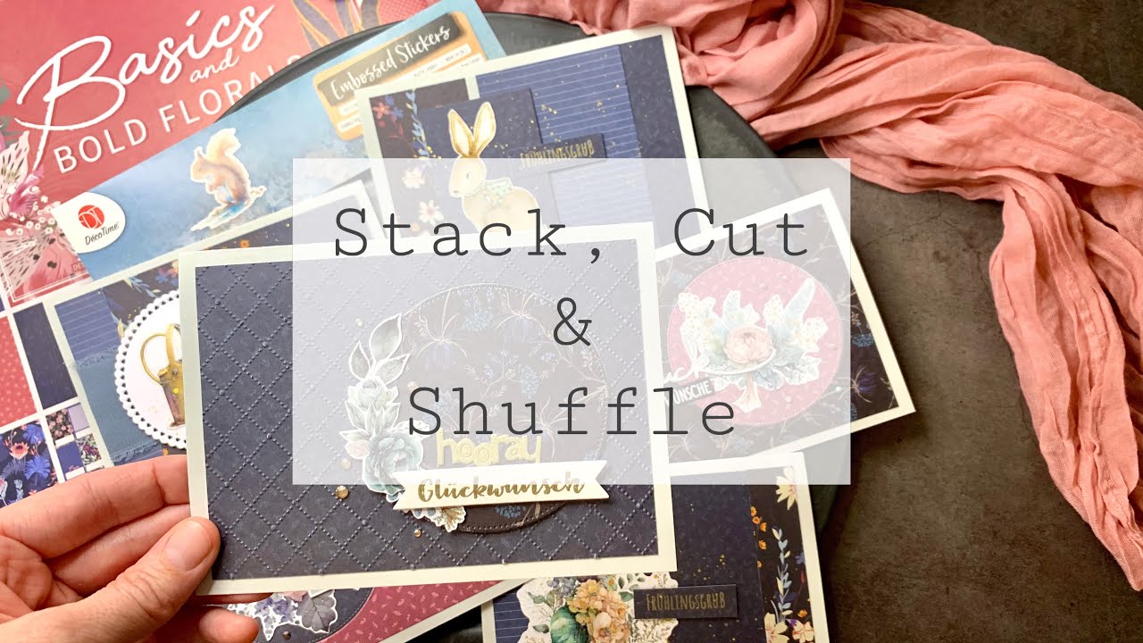 Stack, Cut& Shuffle • Embossed Sticker und Papier vom Action • elegantes Design