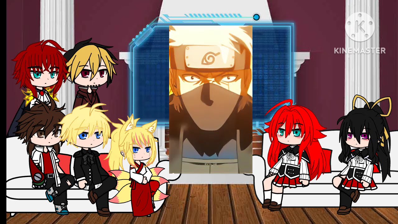 реакция персонажей DxD на Наруто как отец куны а Саске как дядя 1/5 часть