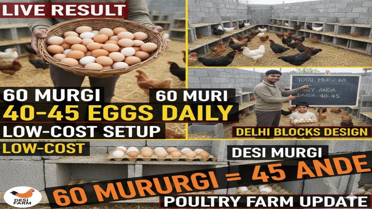 60 Desi Murgiyon Se Zyada Ande Lene Ka Tarika | Poultry Farm Update 2026