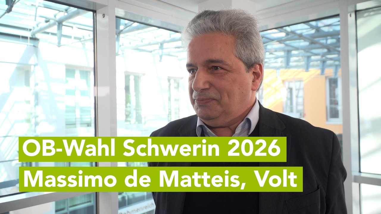Volt-Kandidat Massimo de Matteis über seine Vision für Schwerin