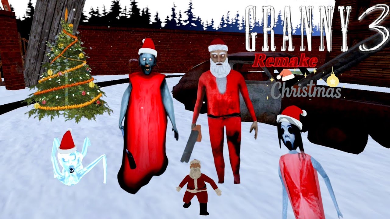 Granny 3 Remake With Christmas Theme, New Areas, Items and Slendrina's Child As Enemy Full Gameplay!