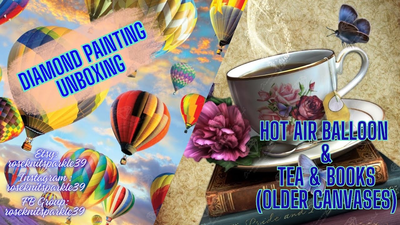 Ep 555: Diamond Art Club Unboxing- Hot Air Balloon & Tea & Books #craft #diamondartclub #unboxing