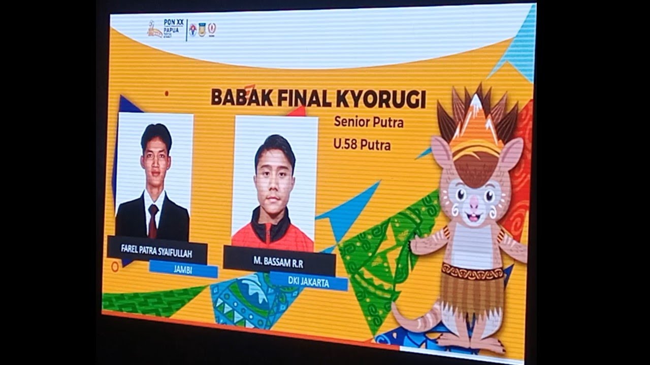 FINAL PON 2021 TAEKWONDO U58 Kg PUTRA (FAREL PATRA - JAMBI VS M. BASSAM R. - DKI JAKARTA)