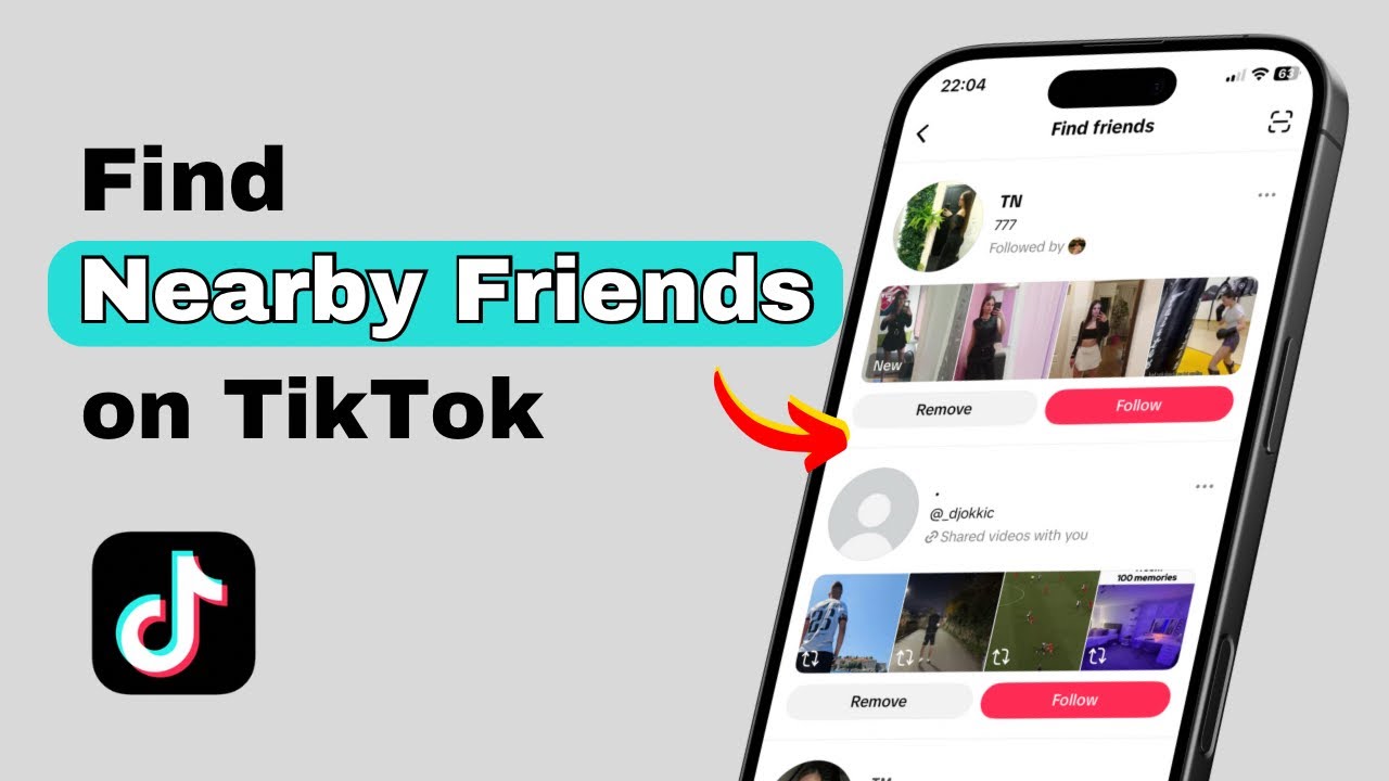 Как найти друзей поблизости в TikTok