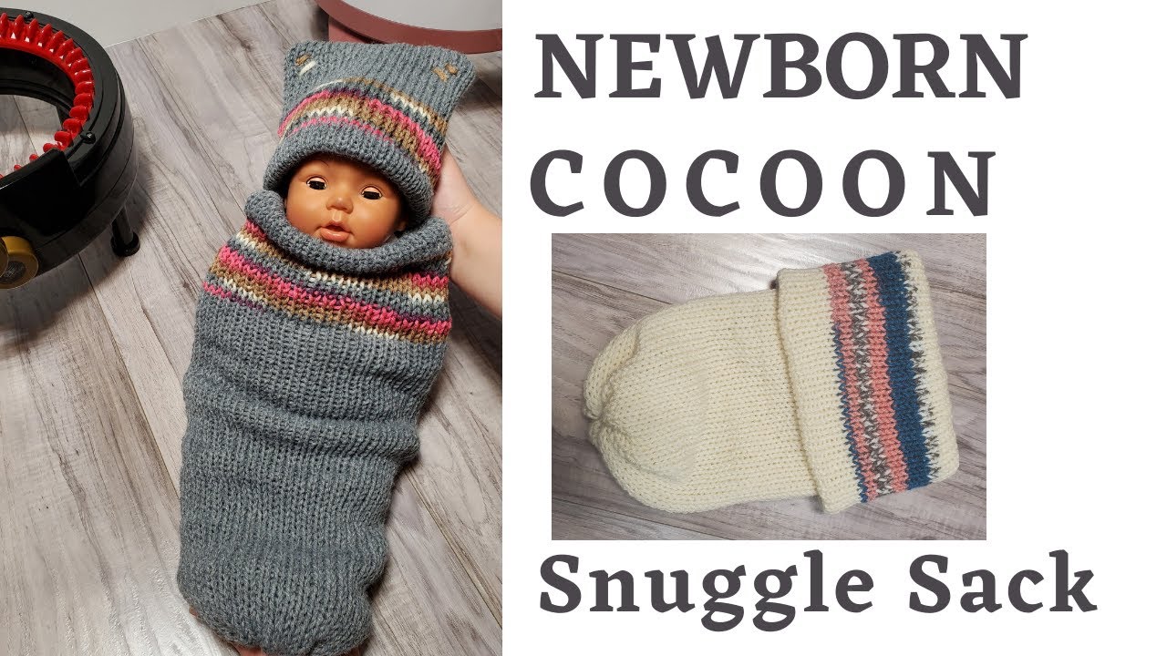 How to knit a newborn cocoon | Baby Snuggle Sack Addi Sentro Knitting Machine Tutorial