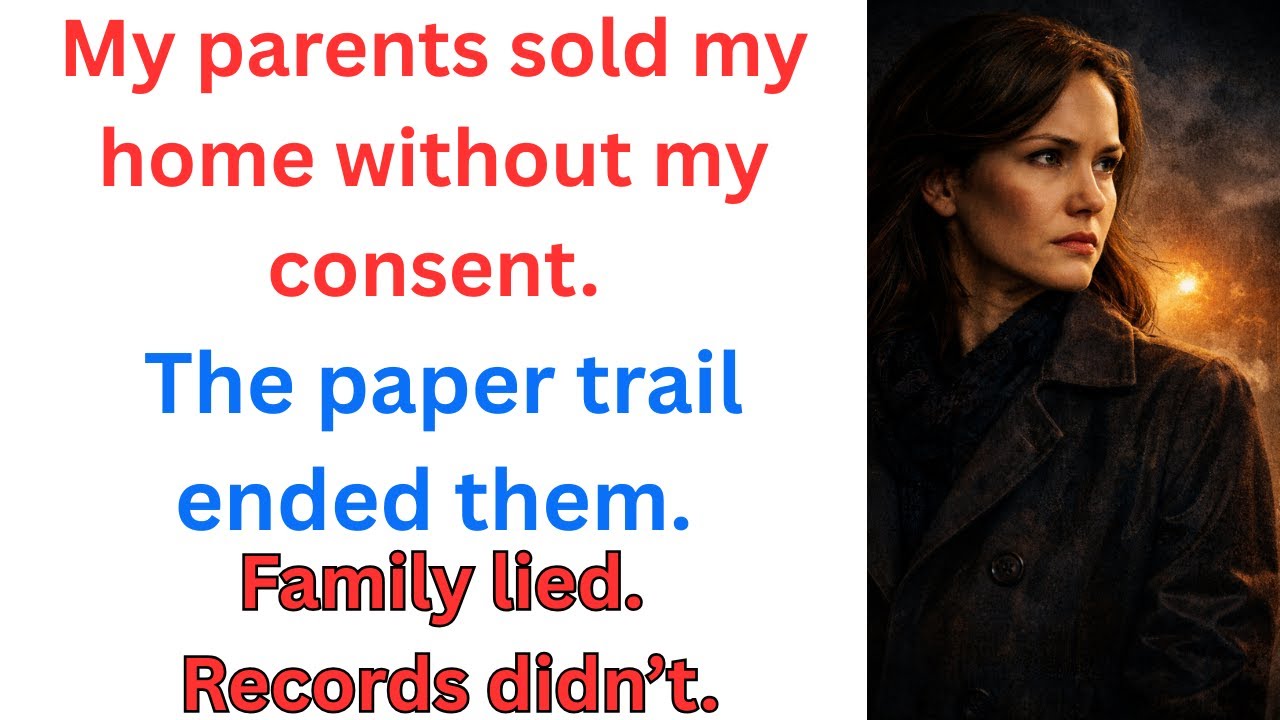 My parents sold my home without my consent.The paper trail ended them.