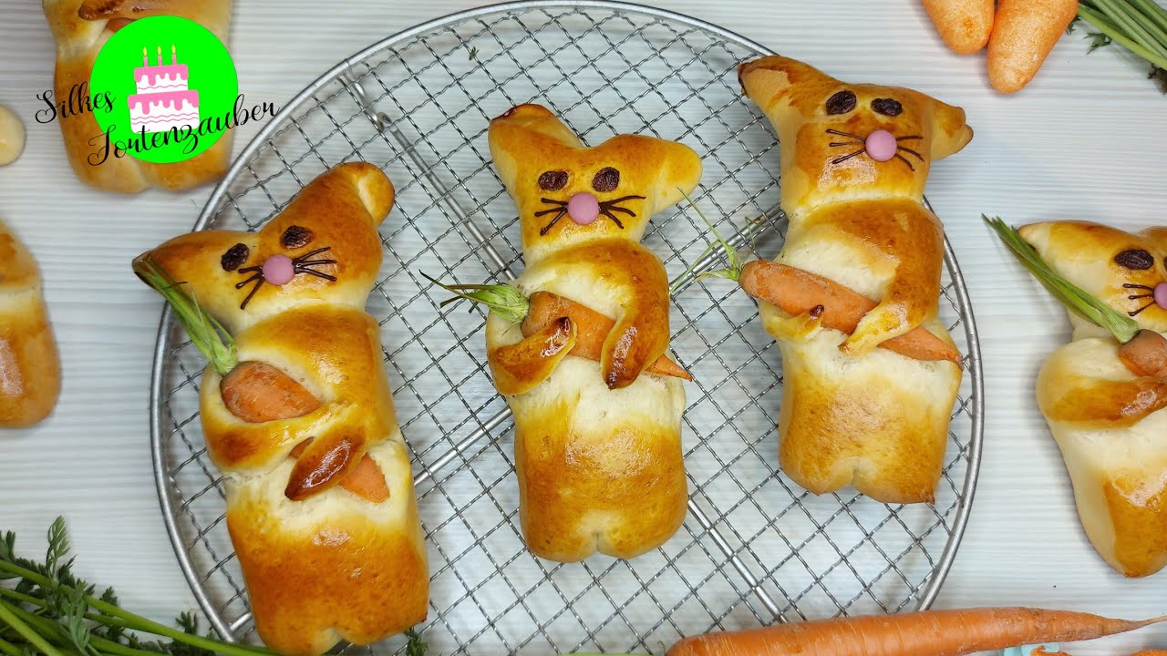 Osterhasen Hefeteig Hasen backen