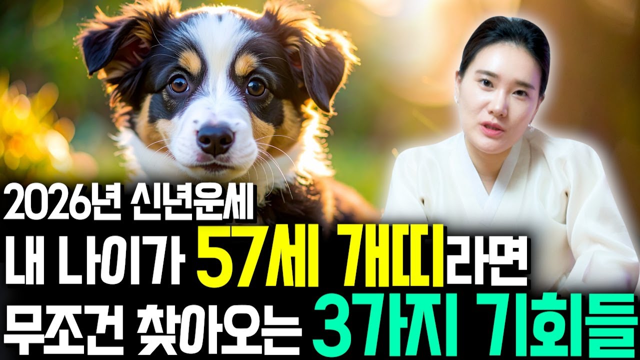 ✨2026년 1970년생 개띠운세✨내 나이 57세 개띠라면 올해 무조건 대박납니다! 막혀있던 금전,재물,문서운 모두 초대박난다! 70년생 57세 개띠의 운명과 병오년 신년운세!