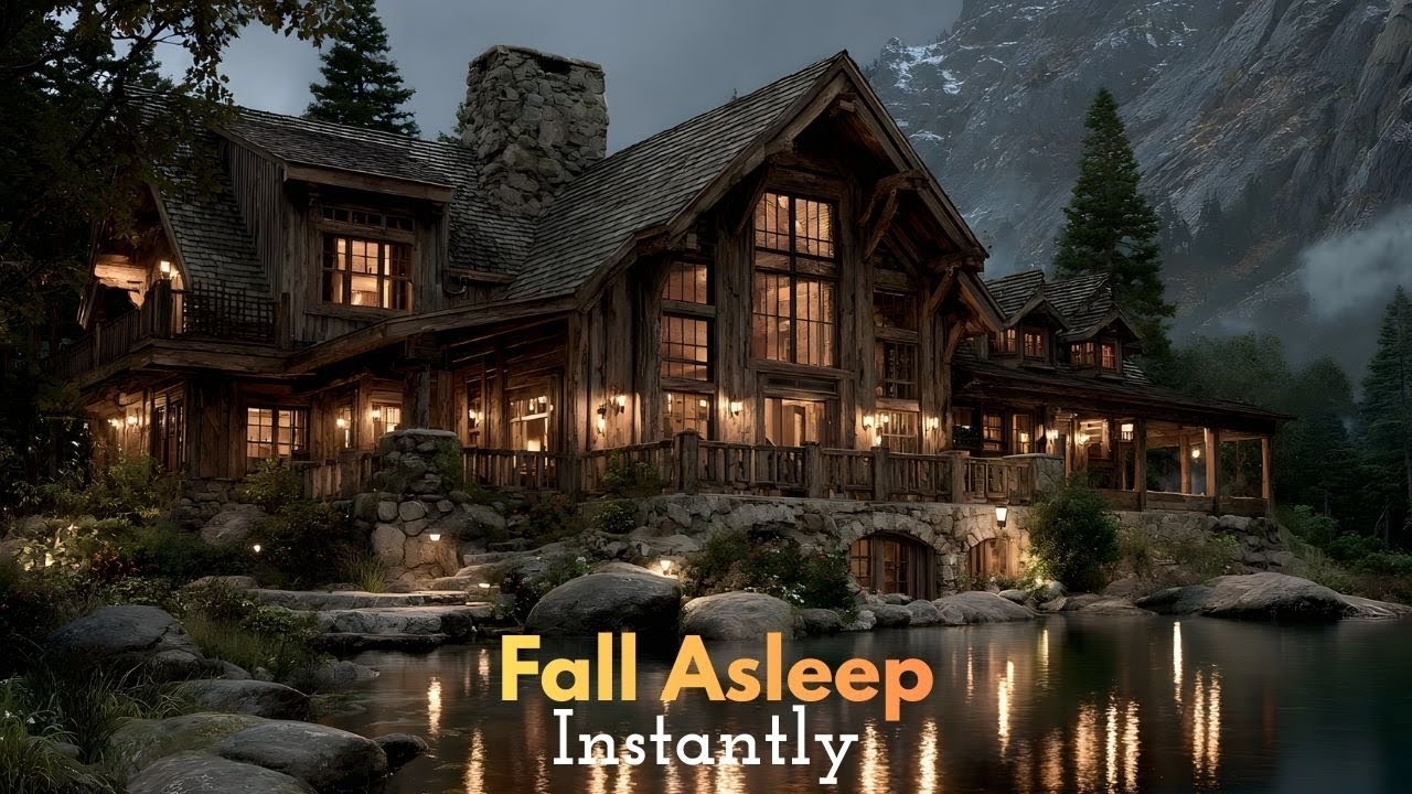 Misty Adirondack Lodge – River & Rain Sounds (528Hz)