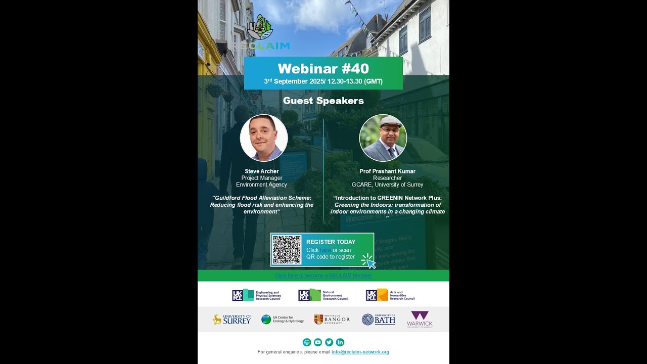 Webinar #40 - Guildford Flood Alleviation Scheme & Introduction to GREENIN Network Plus