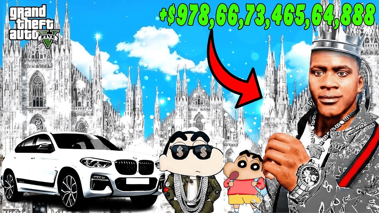 FRANKLIN TOUCH ANYTHING BECOME GOLD & DIAMOND || EVERYTHING IS FREE IN GTA 5 ! LITTLE BIG GTA