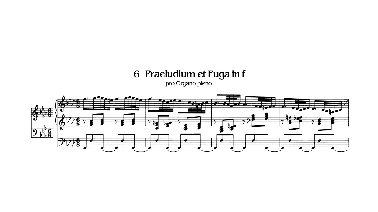 Krebs - Krebs-WV 407, Prelude & Fugue in F minor w/ score