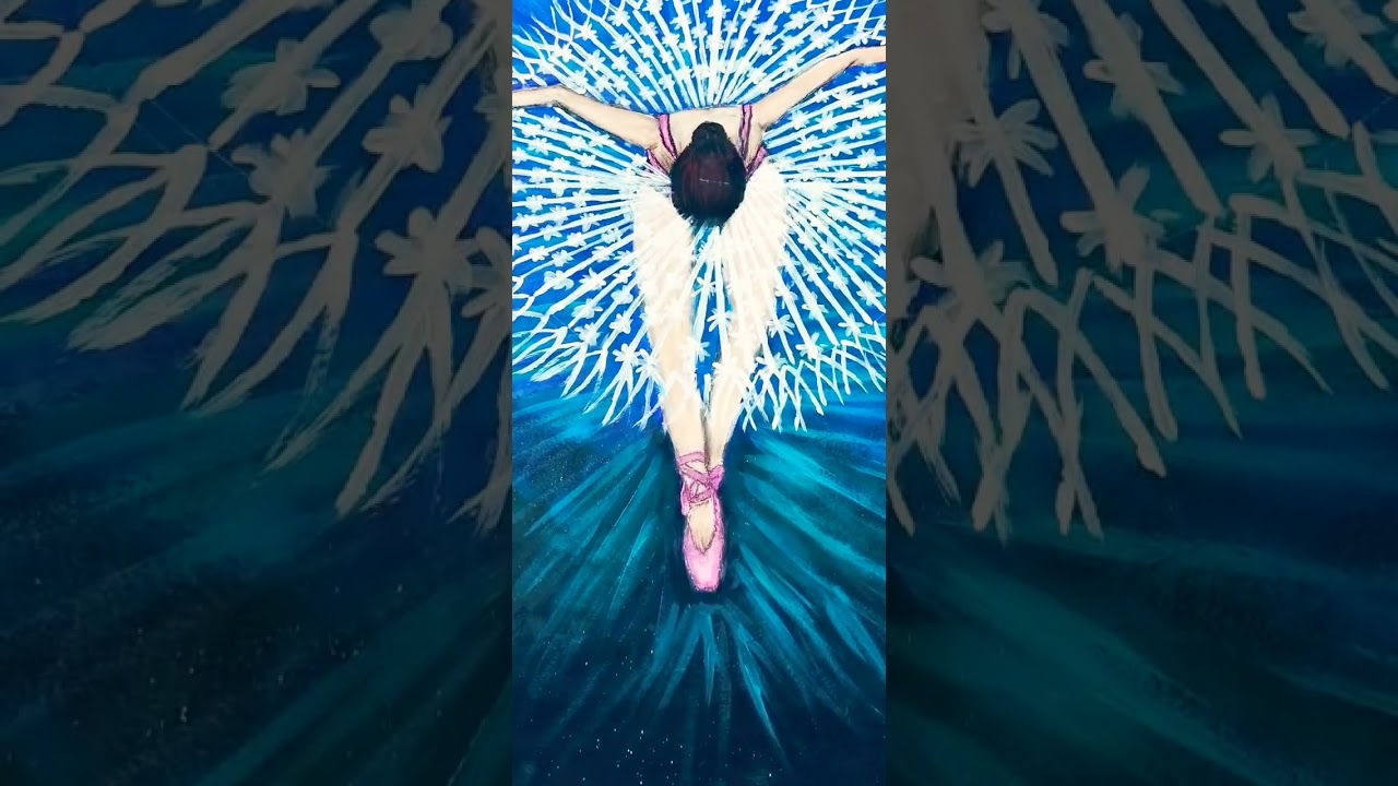 #handmade #balerina #drawing #fromstarttofinish #bluebackground #whitedresses #avicii #portrait