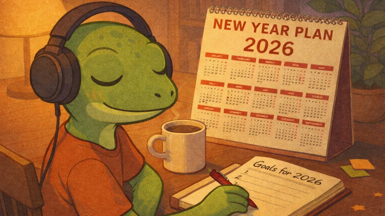 Gecko Making New Year Plans 🦎✨ | Reflective Lo-Fi Beats & Fresh Start Vibes | Ambientlearn