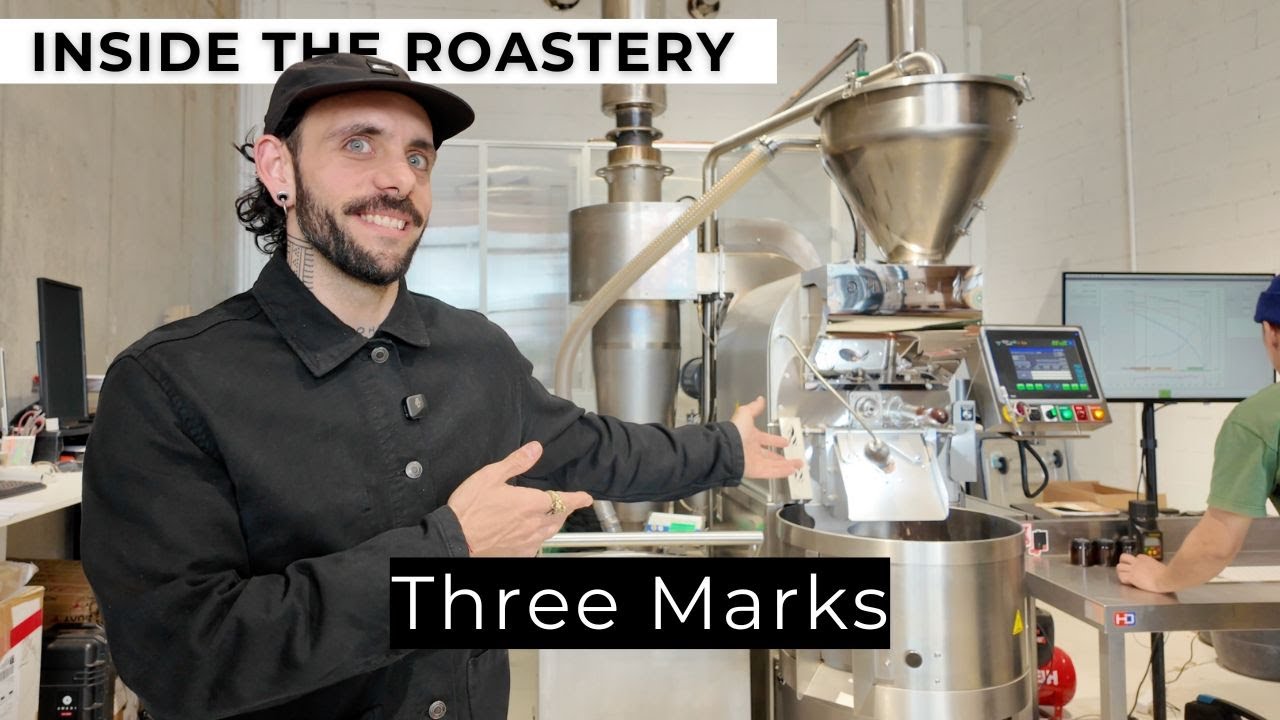 Inside the Roastery at Three Marks Coffee in Barcelona, Spain (behind the scenes tour)