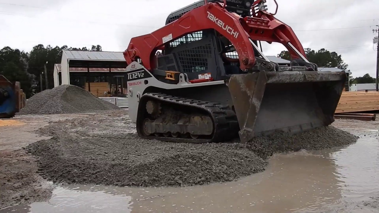 Skid Steer Filling Pot Holes