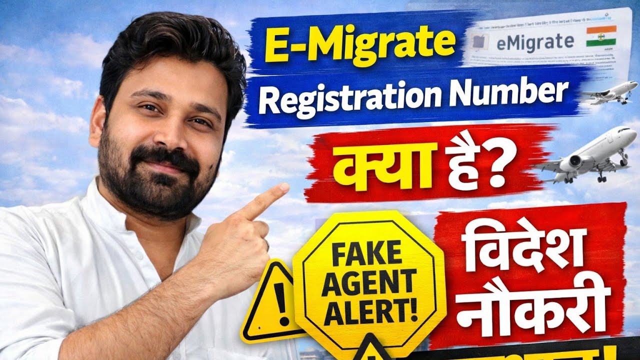 विदेश नौकरी E-MIGRATE जरूरी? , E-Migrate Registration Number क्या होता है? | Fake Agent से बचें