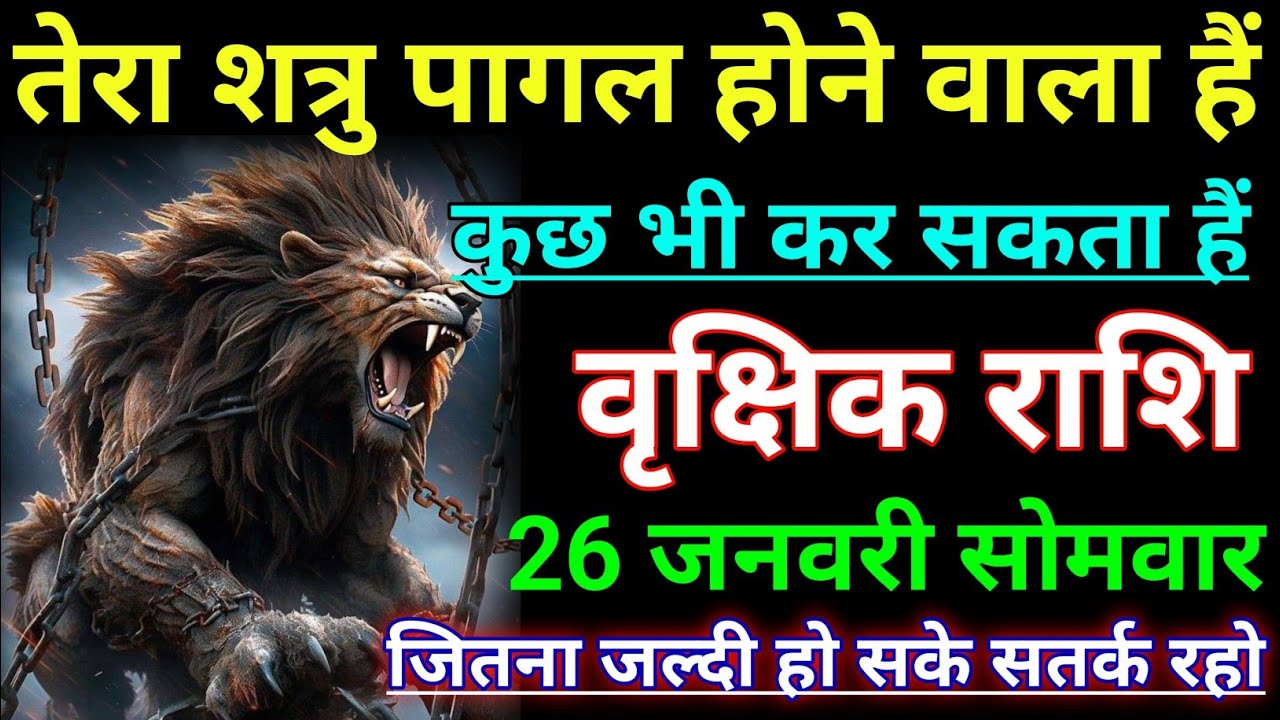 वृक्षिक राशि तेरा शत्रु पागल होने वाला हैं कुछ भी कर सकता हैं। Vrikshik rashi/scorpio♏