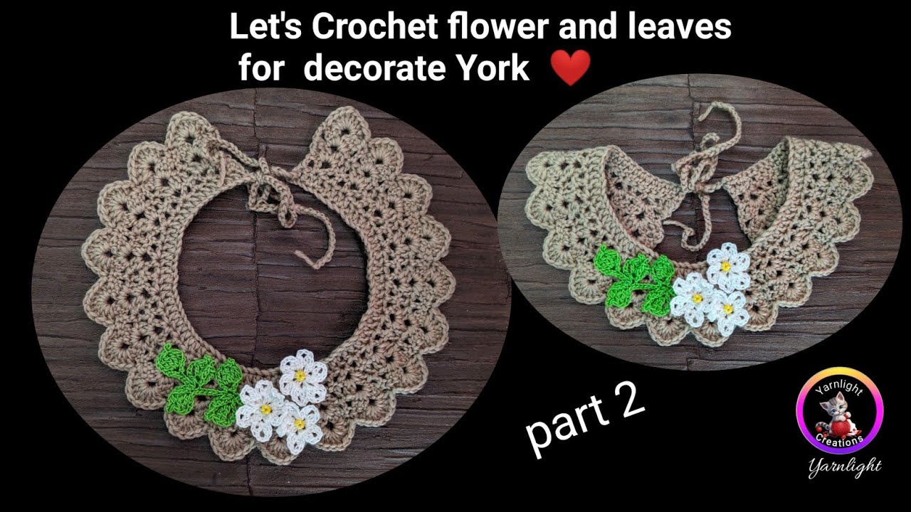 Let's make easy flowers and leaves for decorate your York.❤️