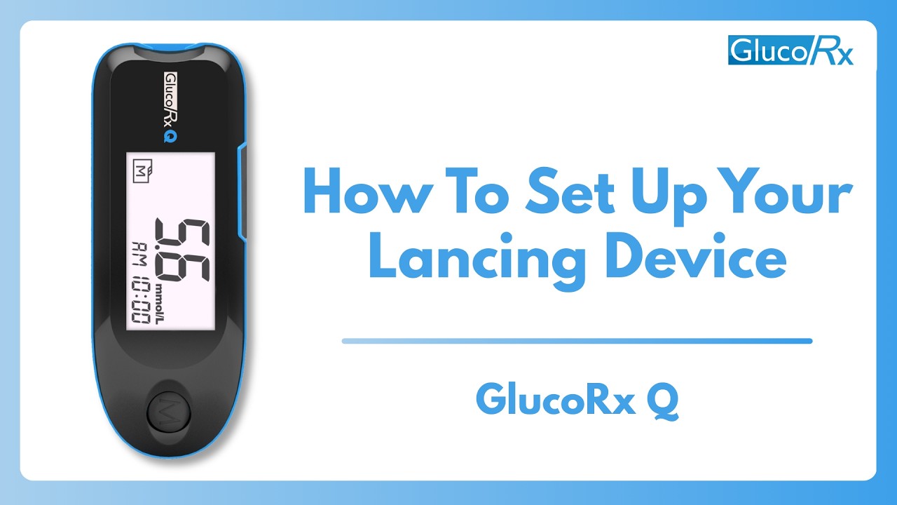 How to Set up your lancing device for GlucoRx Q meter