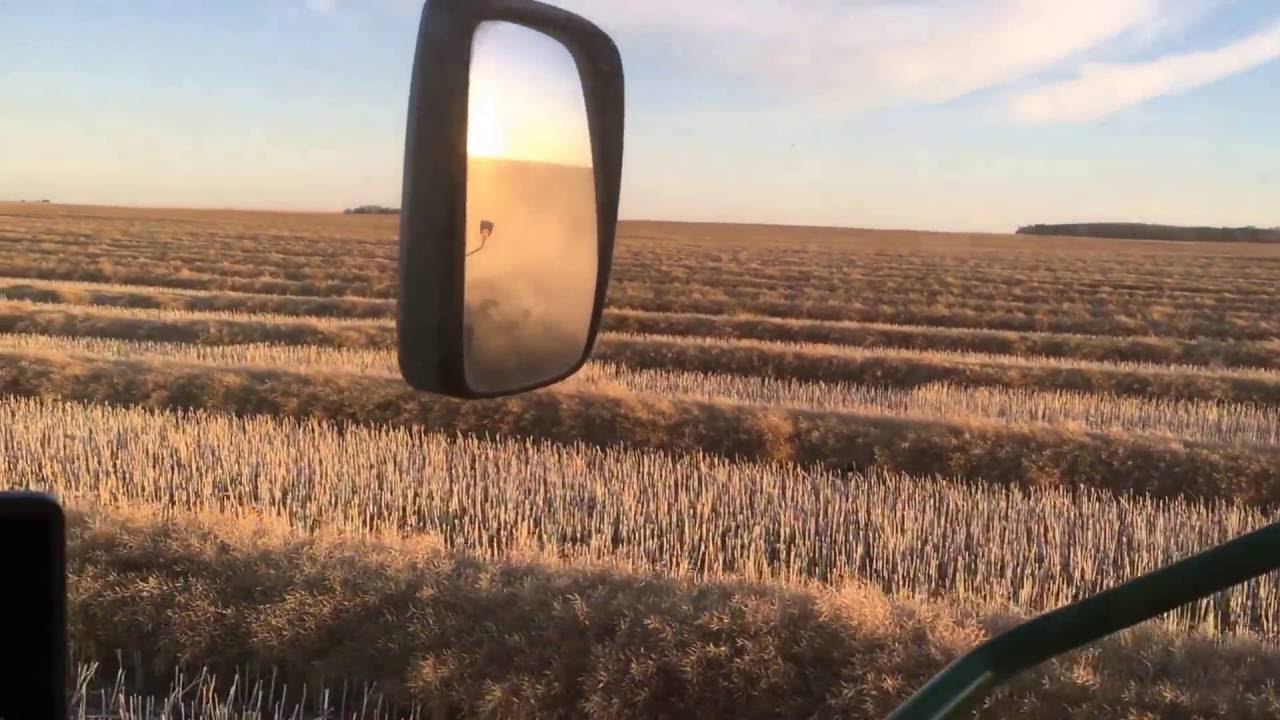 2016 John Deere S690 combines in canola
